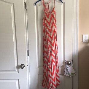 Papaya Razorback chevron sundress